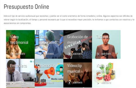 ¿Cuánto cuesta un vídeo? Nuevo presupuesto online