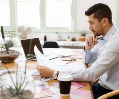 young man architect in office PJGKYSJ